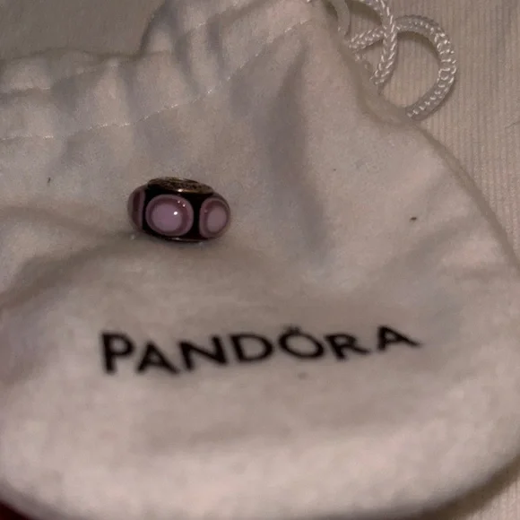 Pandora Silver and Purple Stepping Stones Charm - Picture 3 of 6